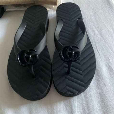 gucci pearl flip flops|Gucci platform flip flops.